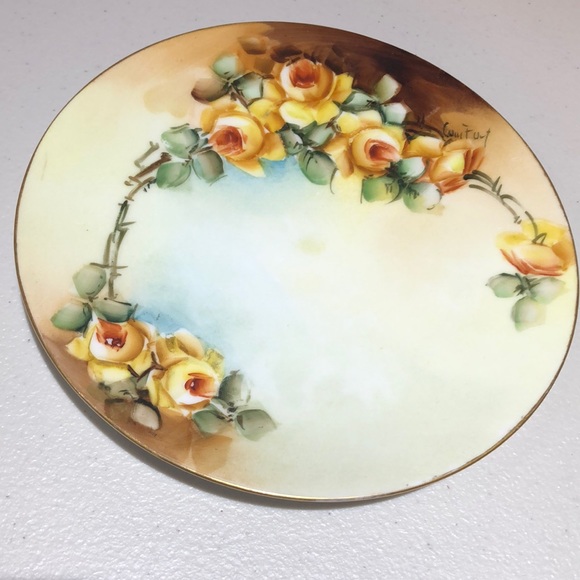 Vintage Like New J&C Bavaria Hand Painted with Author Signature Plate - Picture 1 of 8